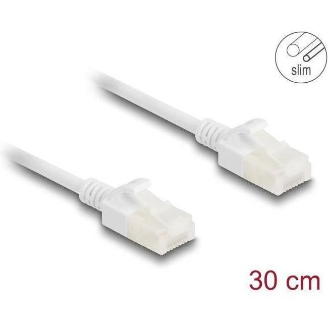 Delock Cavo Di Rete RJ45 Cat.6A Da Spina a Spina Con Robu (U/UTP, CAT6a, 0.30m), Cavo Di Rete