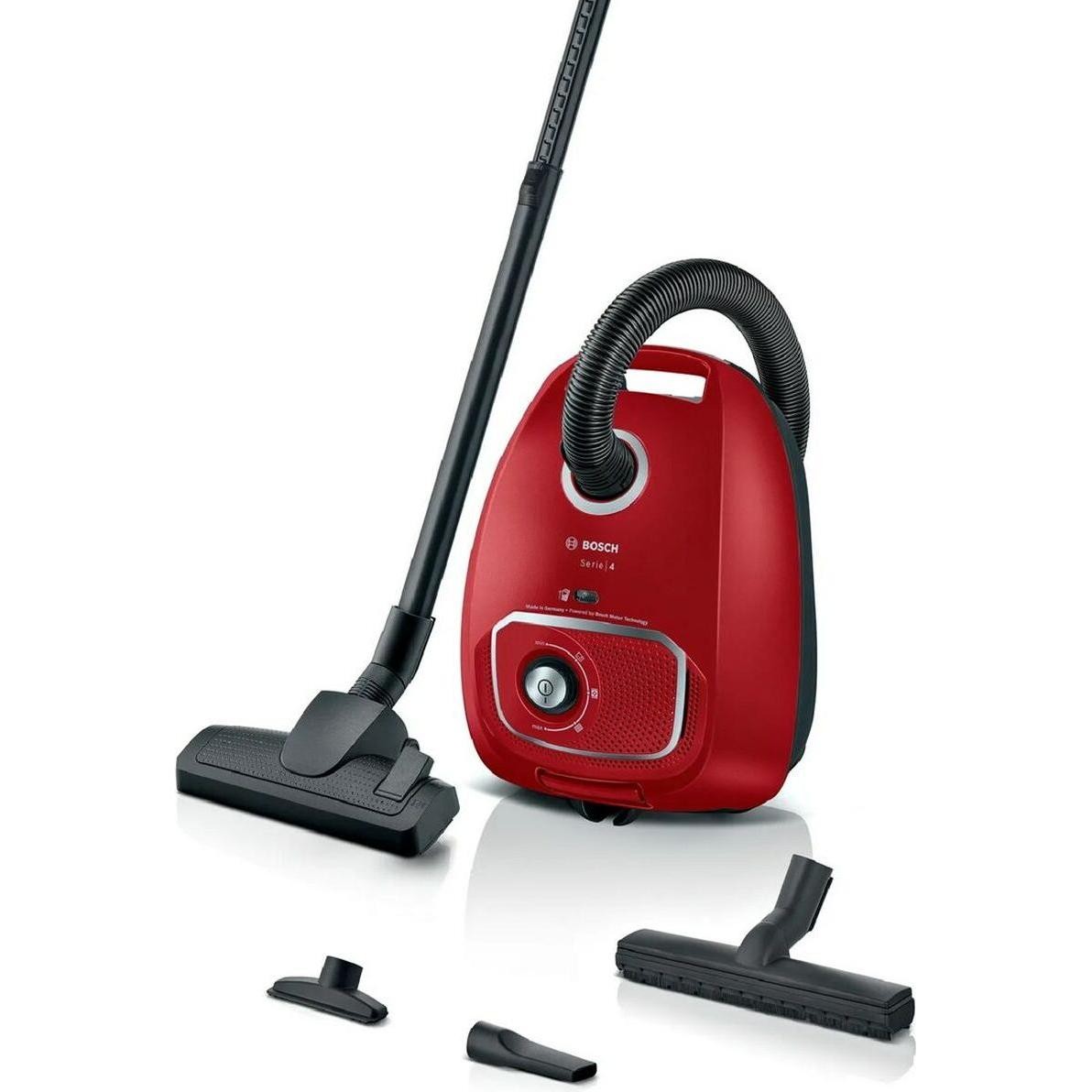 Bosch Hausgeräte BOSCH Hoover BGB 41RD3H, Aspirapolvere, Rosso, Nero