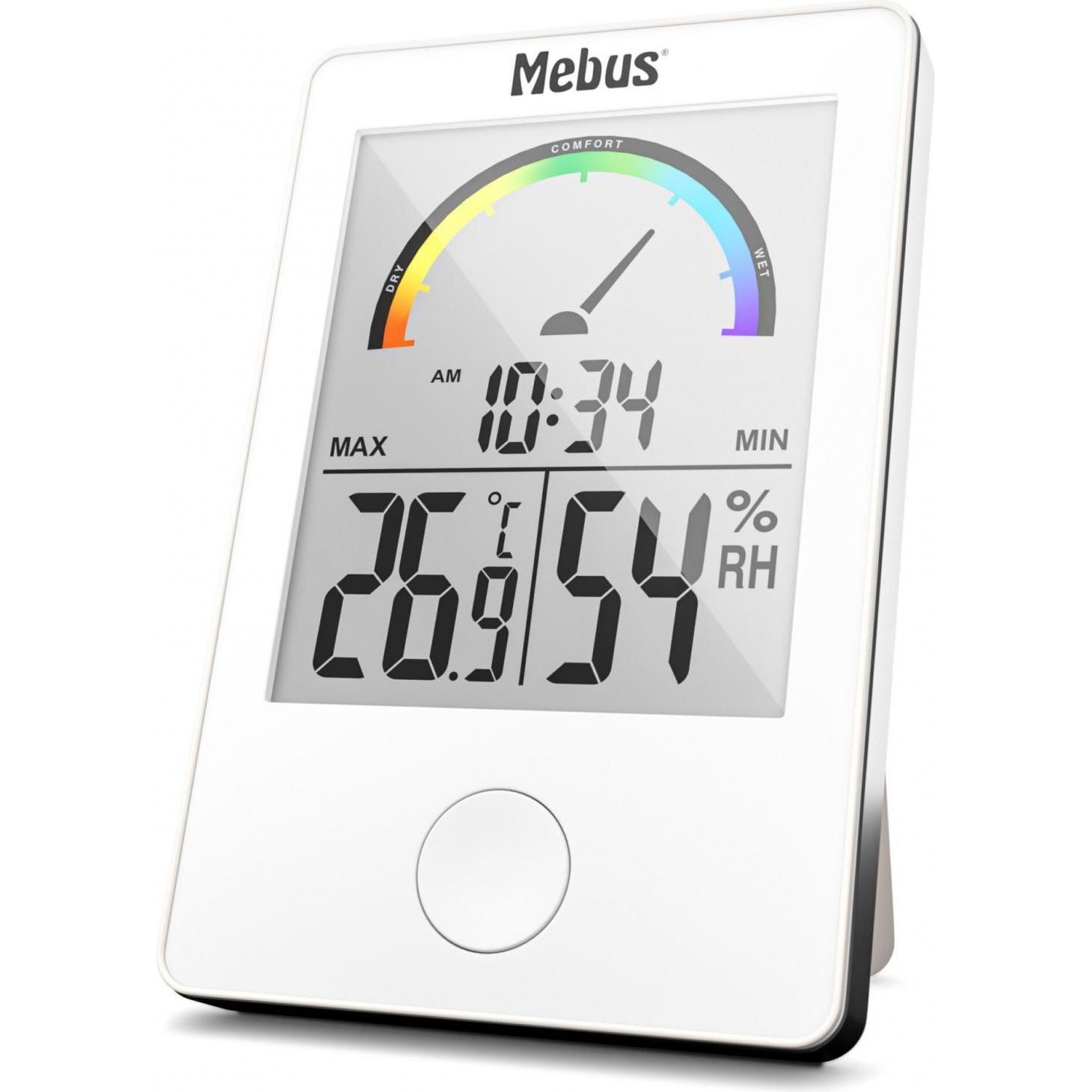 Mebus 11130 Termoigrometro Bianco, Termometro + Igrometro, Bianco
