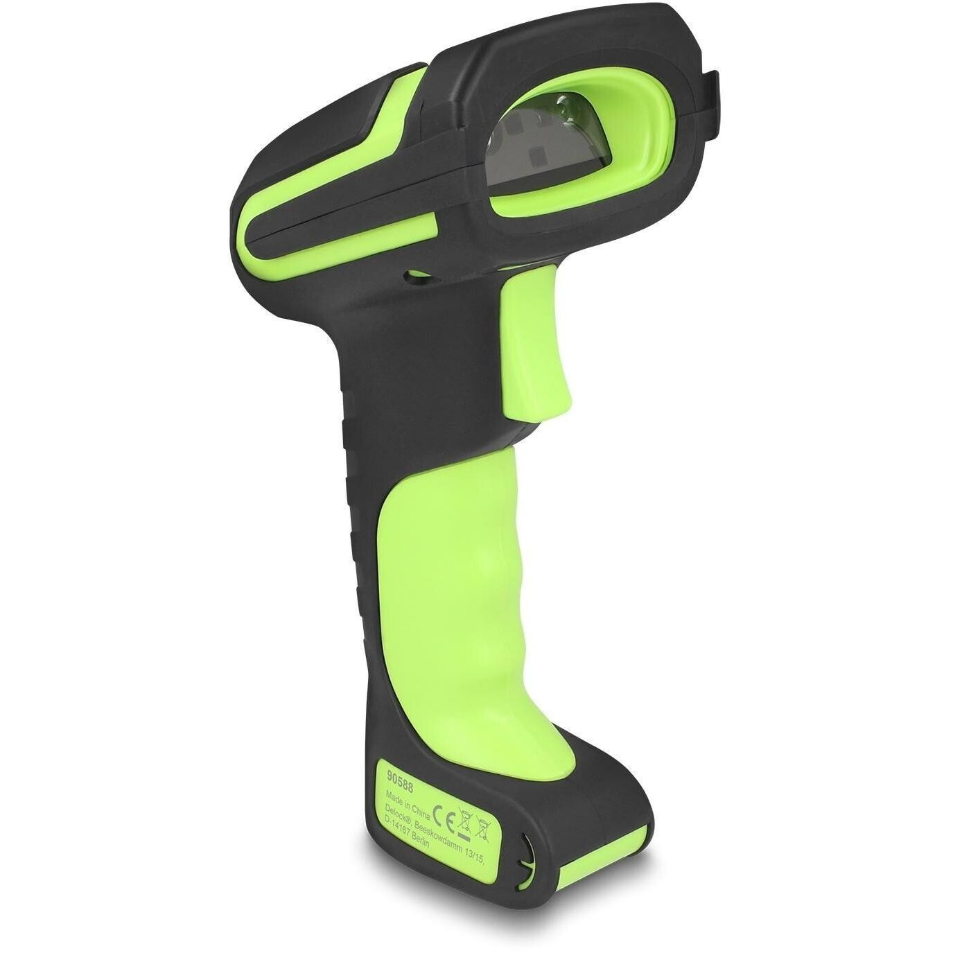 Delock Industrie Barcode Scanner 1D Und 2D Für 433 MHz Oder (Codici a Barre 2D, Codici a Barre 1D), Lettore Codice a Barre, Nero, Verde