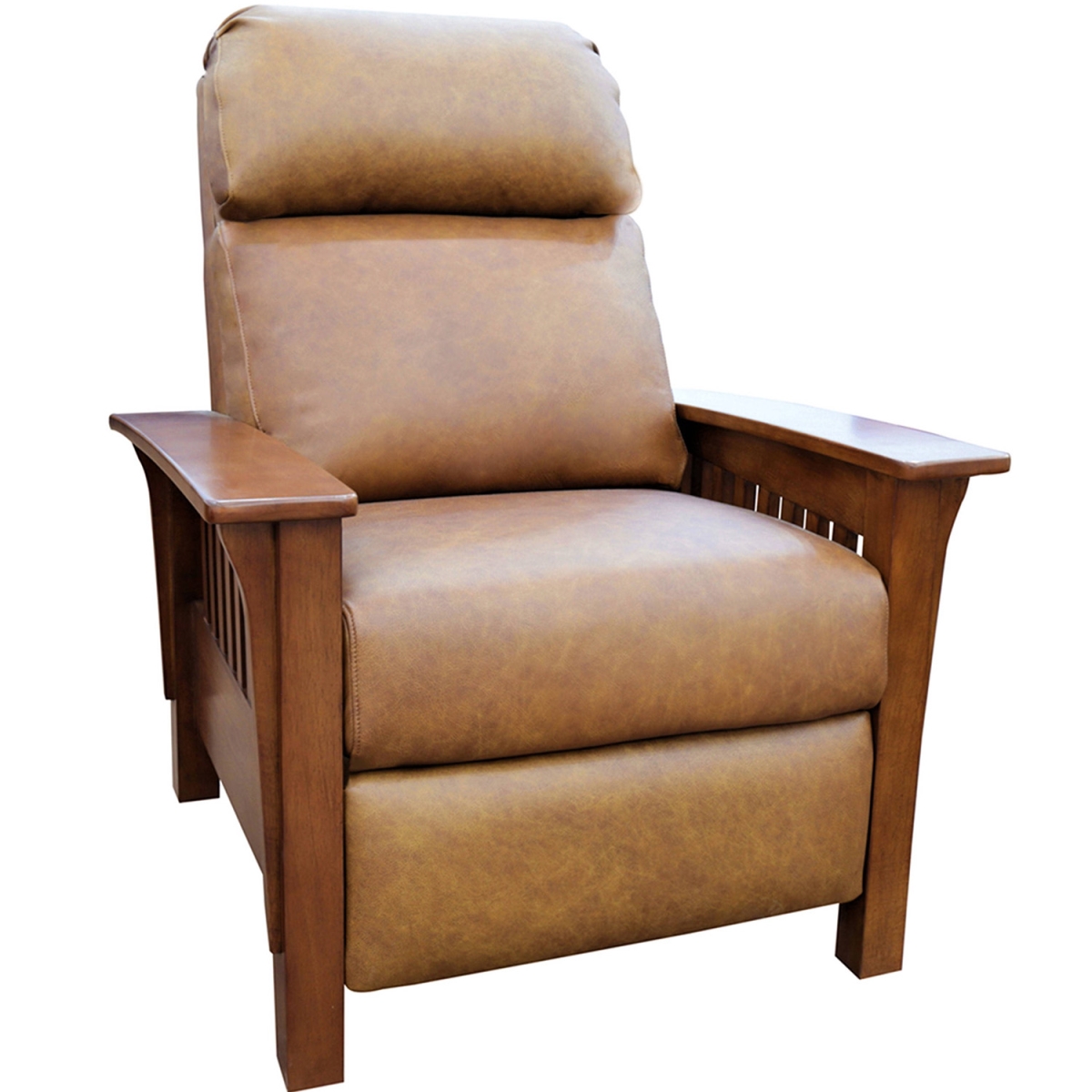 Barcalounger 7-3323 Mission Recliner in 5623-86 Rustic Bourbon / All Top Grain Leather