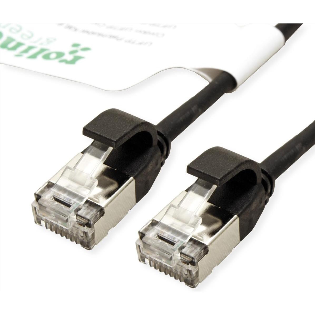 Roline Cavo Patch U/FTP Cat.6A (Classe EA), LSOH, Sottile (U/FTP, CAT6a, 0.50m), Cavo Di Rete
