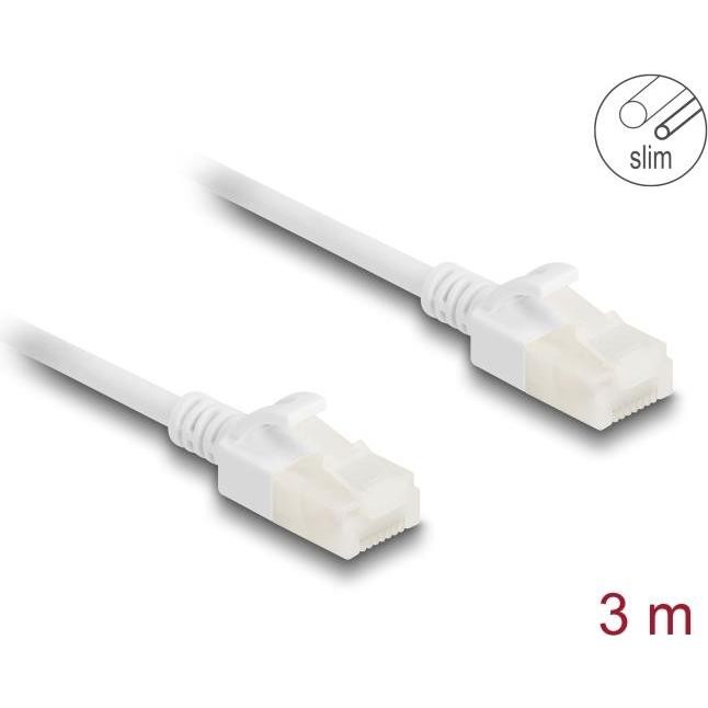 Delock Cavo Di Rete RJ45 Cat.6A Da Spina a Spina Con Robu (U/UTP, CAT6a, 3m), Cavo Di Rete