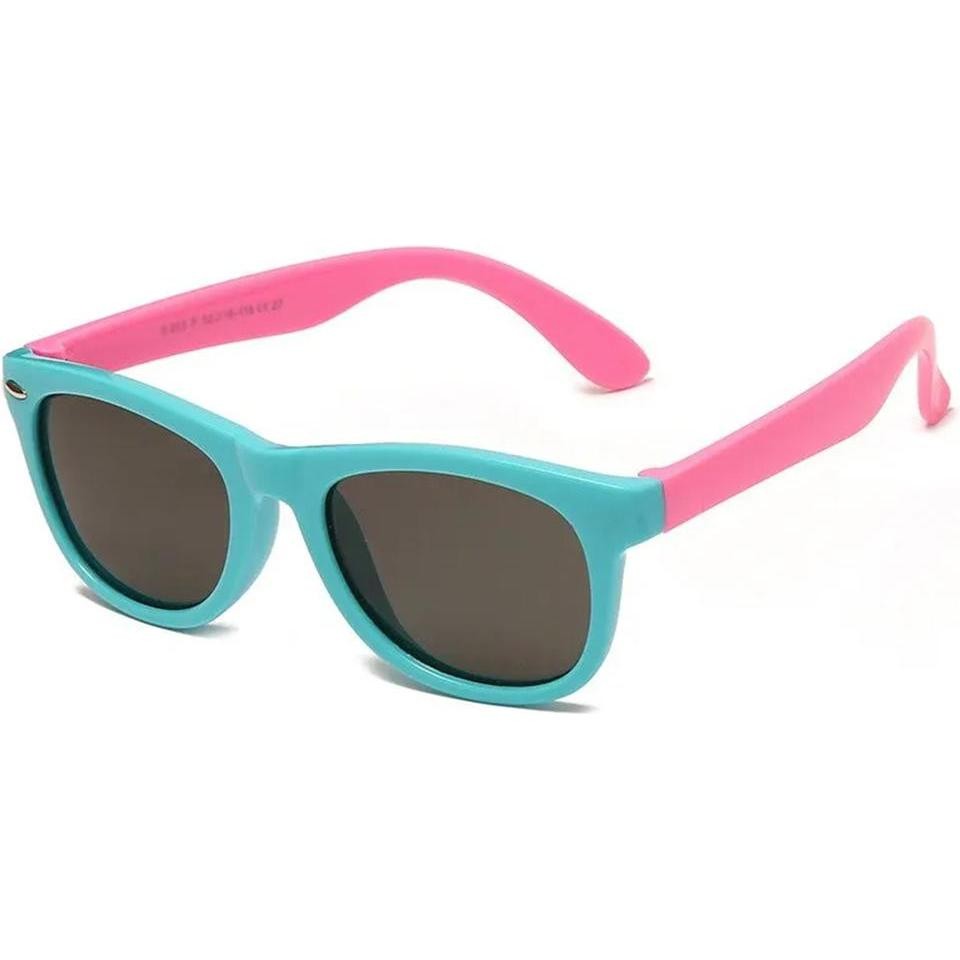 Techsuit, Occhiali Da Sole, - Sunglasses Polarised (8306-C32) - for Babies, Square Shape - Blue / Pink