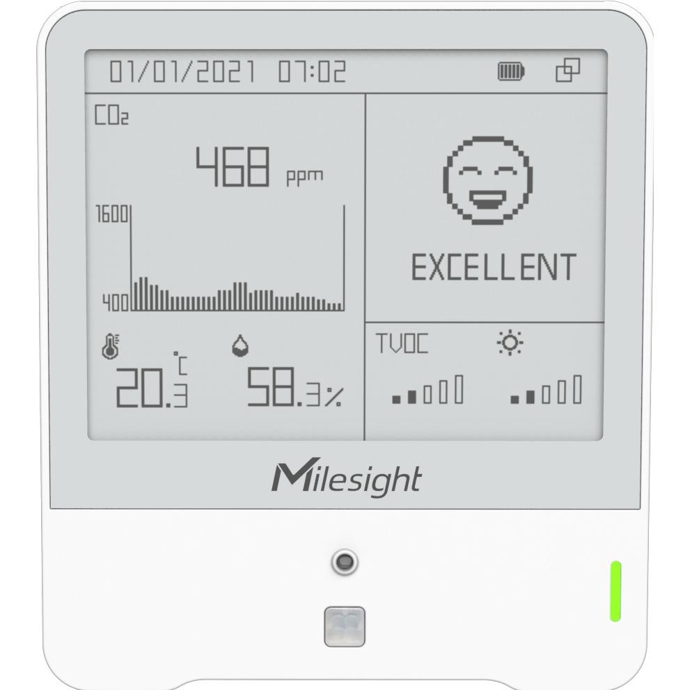 Milesight Sensore Di Monitoraggio Dell'ambiente Interno Iot Lorawan Am307, Termometro + Igrometro
