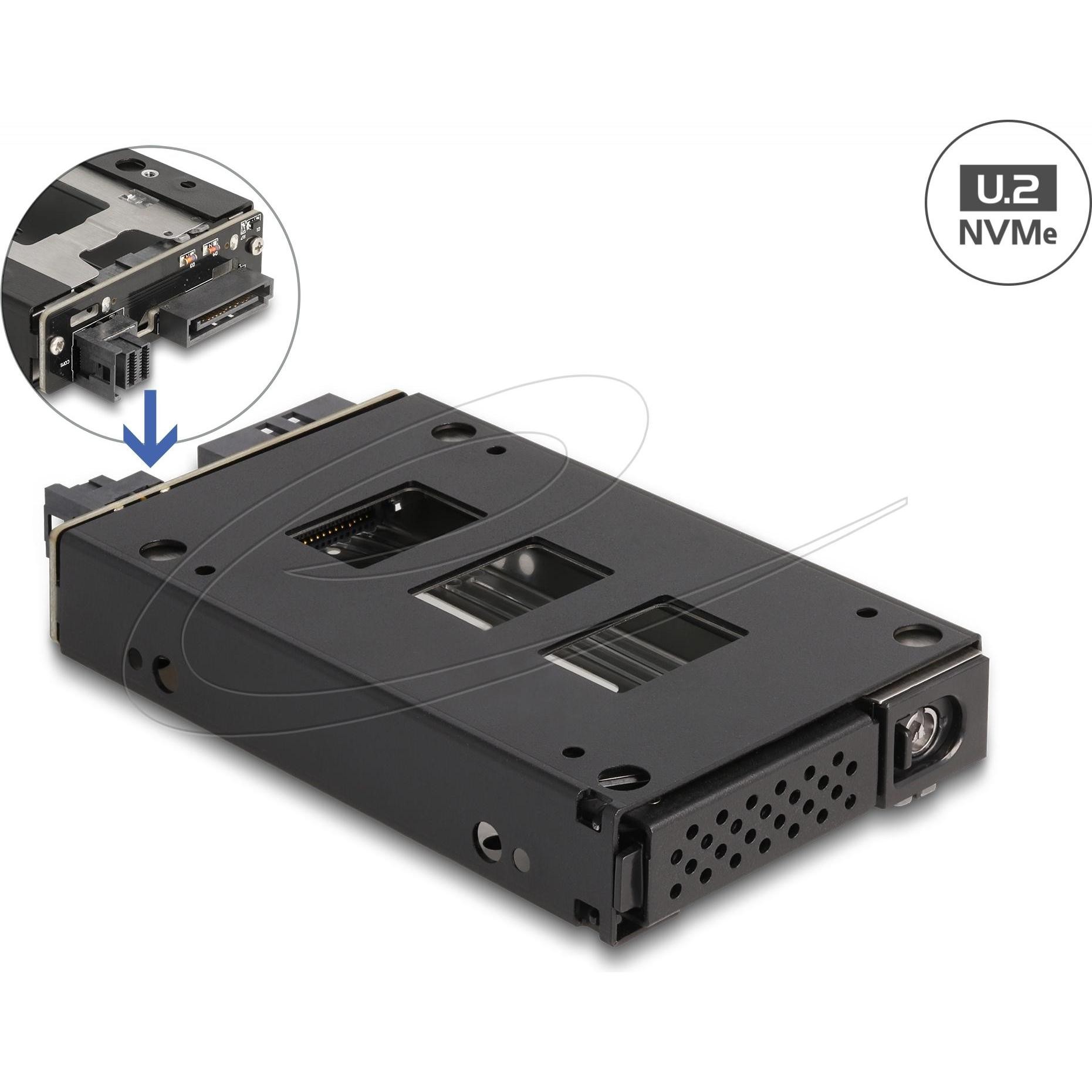 Delock Telaio Rimovibile Slim Bay per 1 X 2,5? SSD U.2 NVMe, Accessori per Dischi Rigidi