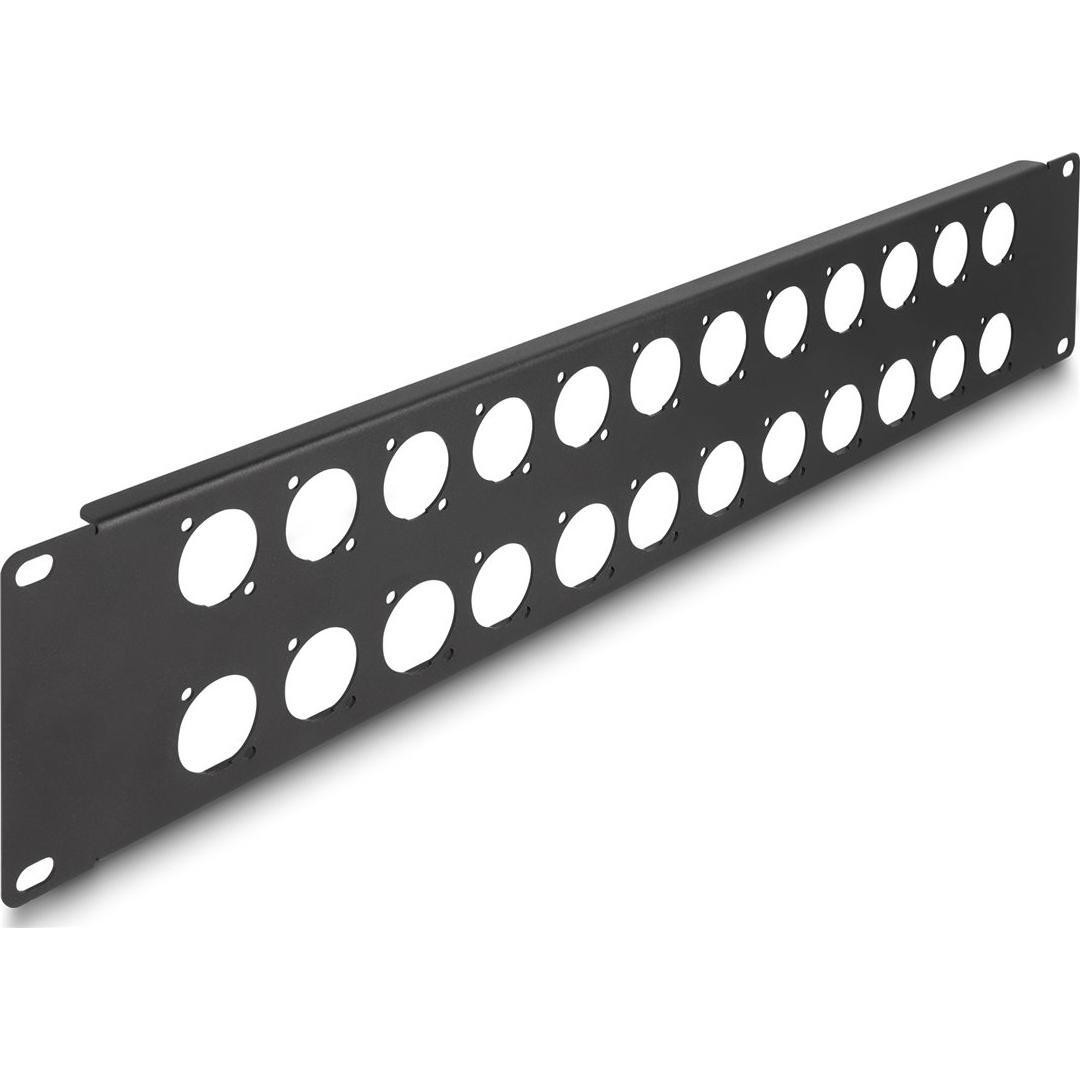 Delock 19? Pannello Patch Di Tipo D 24 Porte 2 U Nero, Accessori per Server, Nero