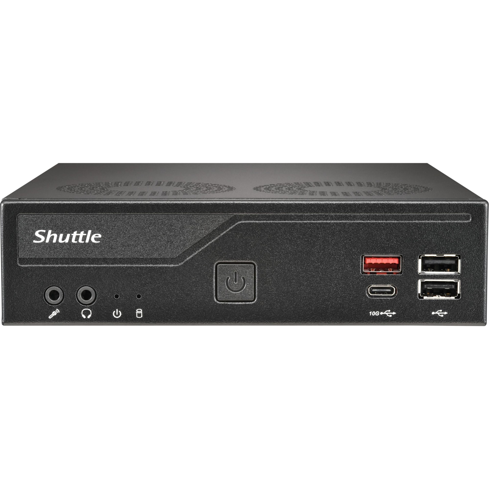 Shuttle DH810 Slim Mini PC 1.3L Chassis - Intel Core Ultra 200 Serie ,2 X DDR5 SODIMM Slots,48GB, 2xLAN (1G 2.5G), 2xRS232, HDMI, 2xDP, 120W, Vesa DH8