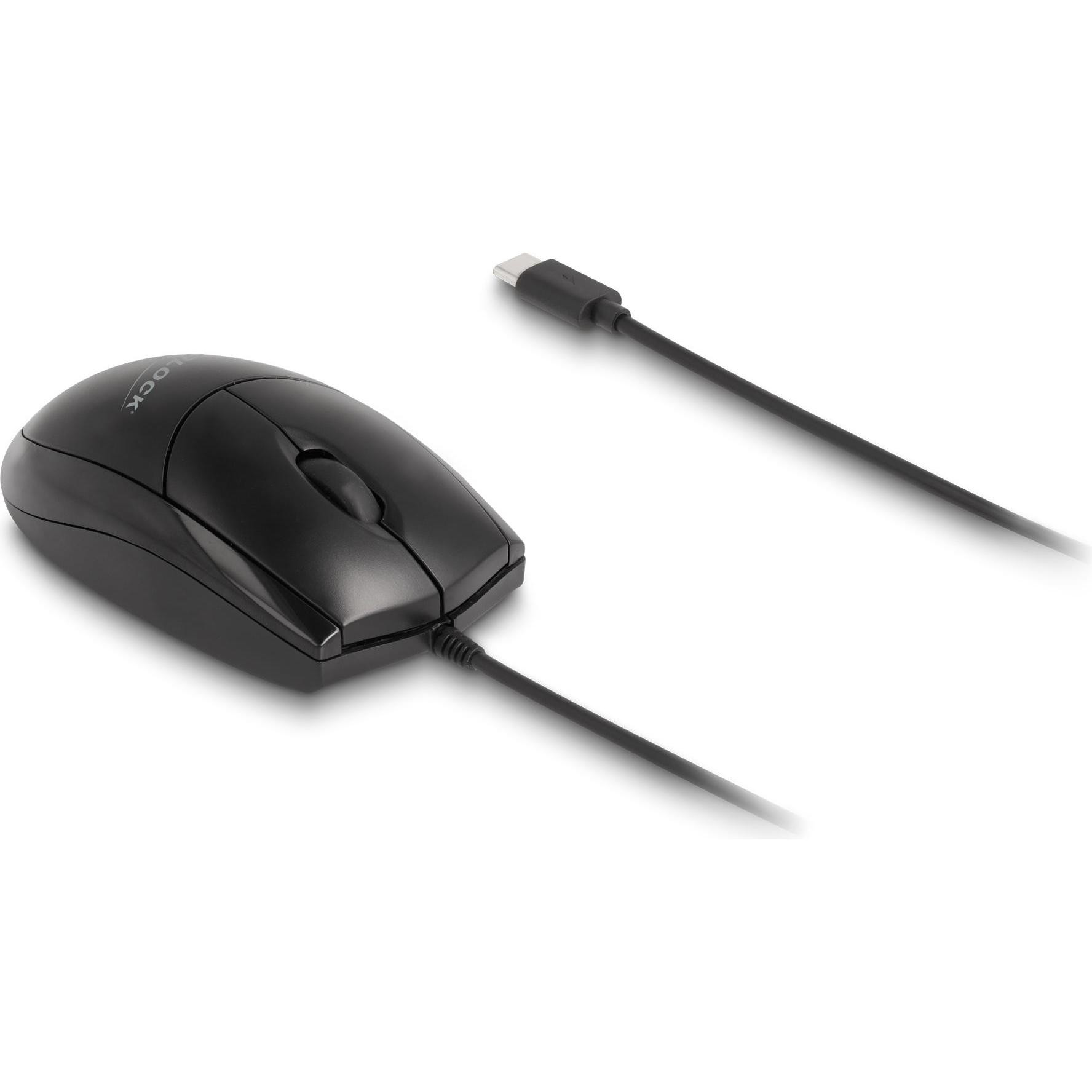 Delock Optical Silent (Cablato), Mouse, Nero