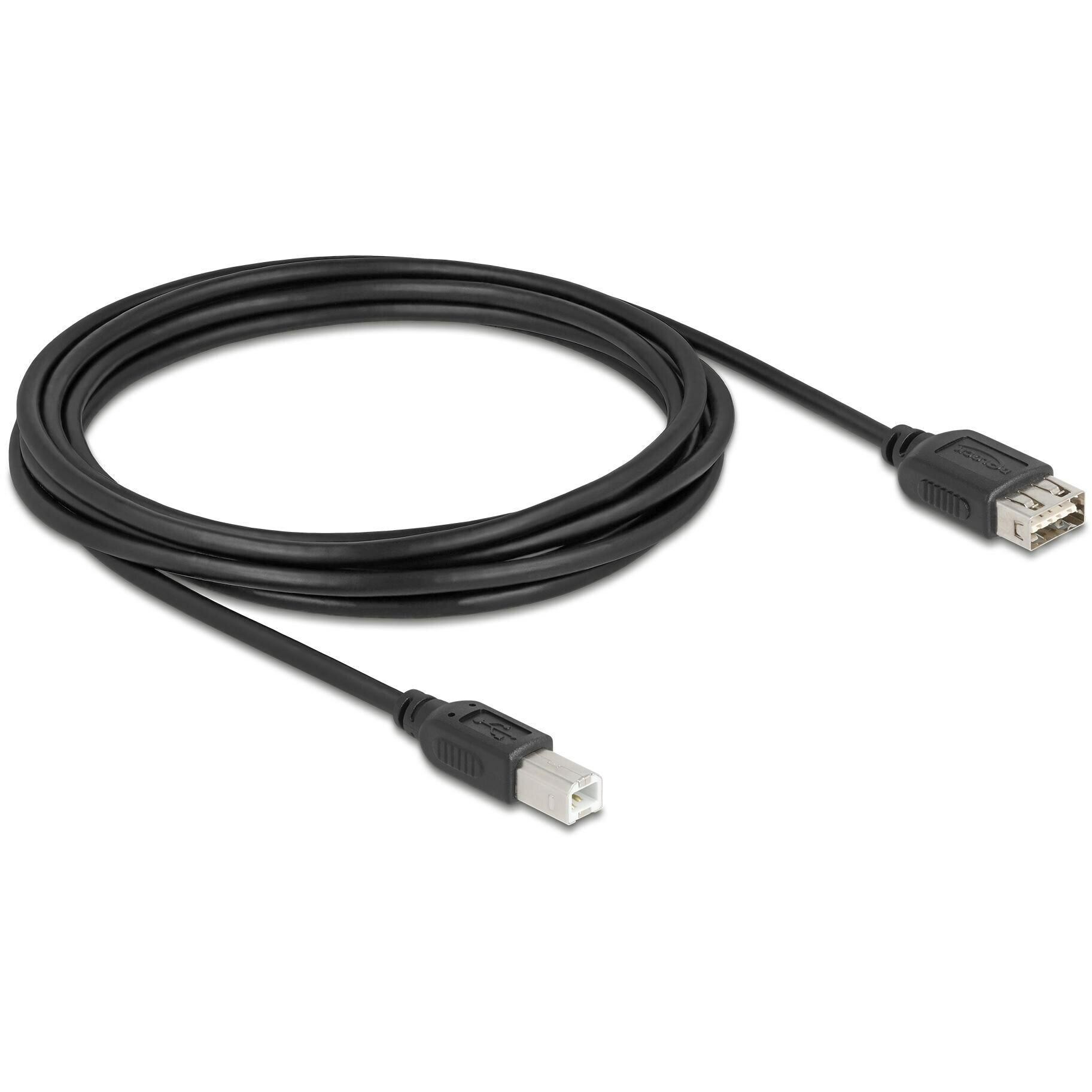 Delock USB 2.0 Kabel USB Typ-B Stecker Zu EASY USB Typ-a Buchse 3 M (3m, USB 2.0), Cavo USB