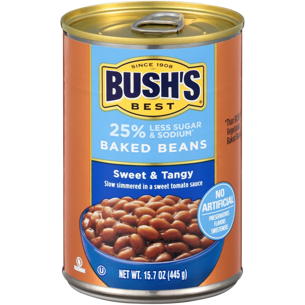 Bush's Best Less Sugar and Sodium Sweet & Tangy Baked Beans - 15.7oz