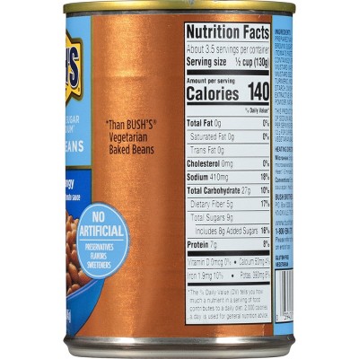 Bush's Best Less Sugar and Sodium Sweet & Tangy Baked Beans - 15.7oz thumbnail