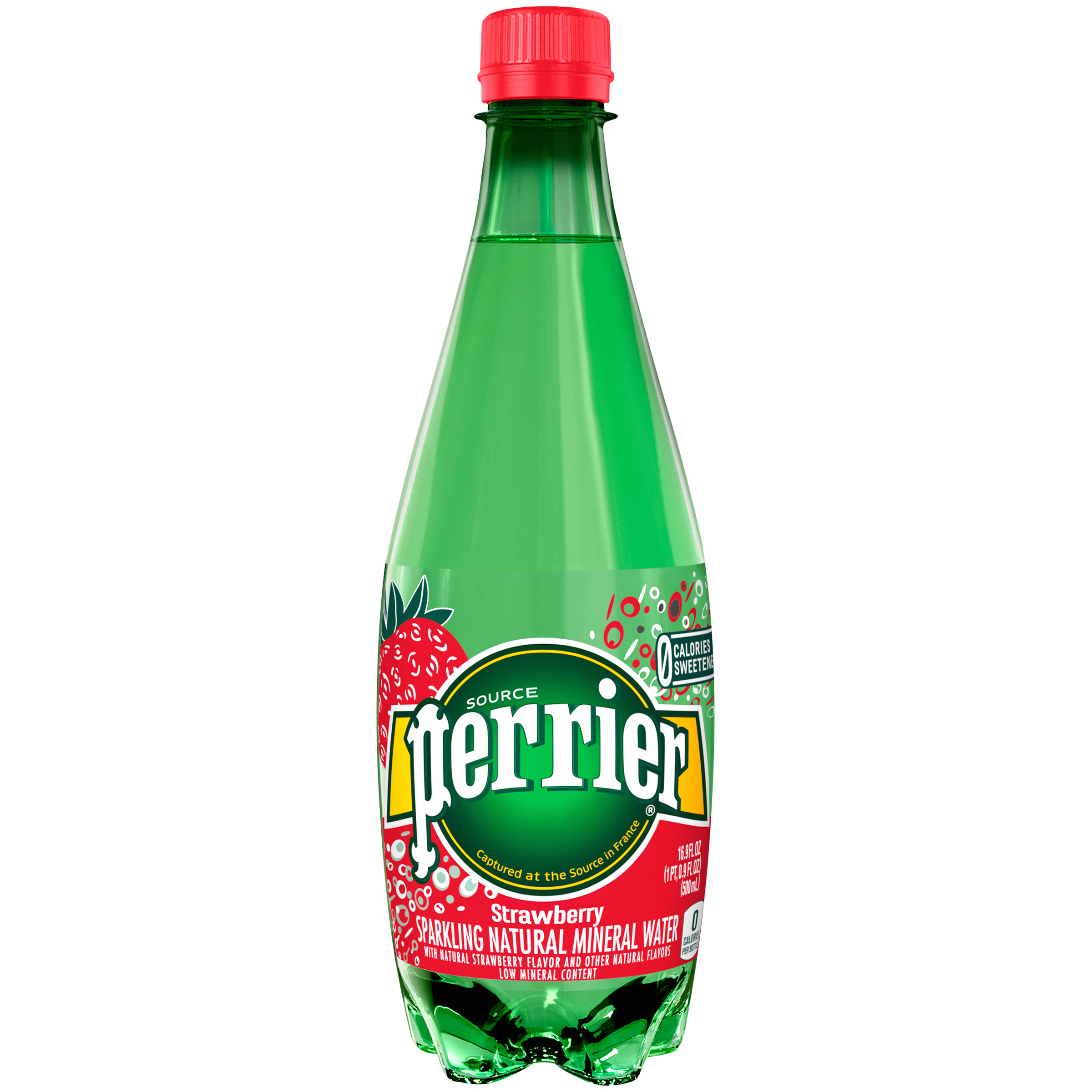 Strawberry Flavored Carbonated Mineral Water, Strawberry