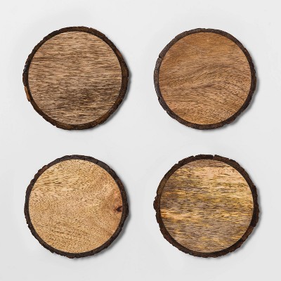 4pk Live Edge Wood Coasters - Threshold™