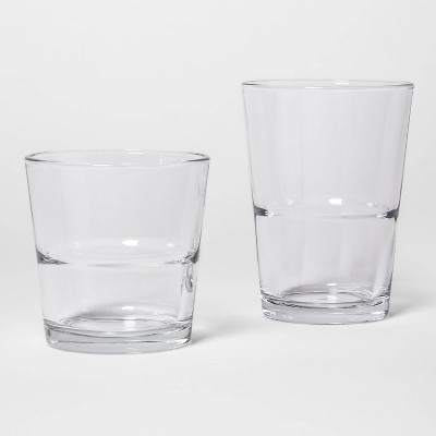 12pc Glass Tall and Short Tumbler Set - Made by Design™