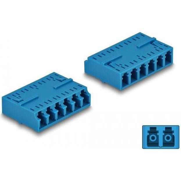 Delock Accoppiamento in Fibra Ottica HD Da Presa Esaplex LC a Presa Esaplex LC Blu, Accessori Di Rete