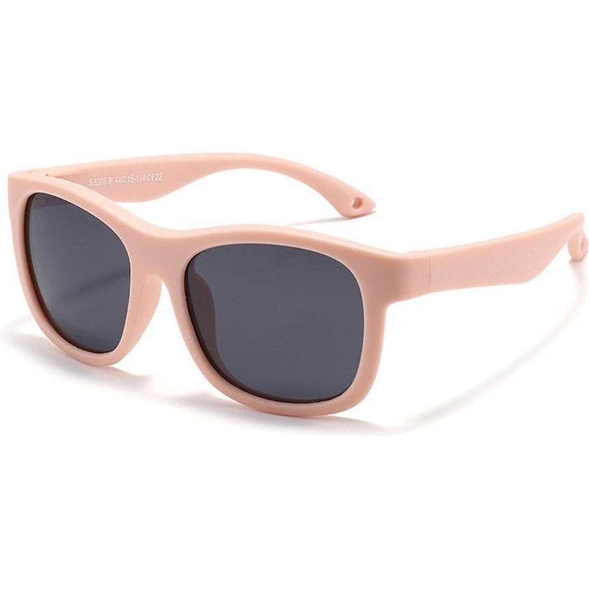 Techsuit, Occhiali Da Sole, - Sunglasses Polarised (8306-C22) - for Babies, Square Shape, with Strap - Sand Pink