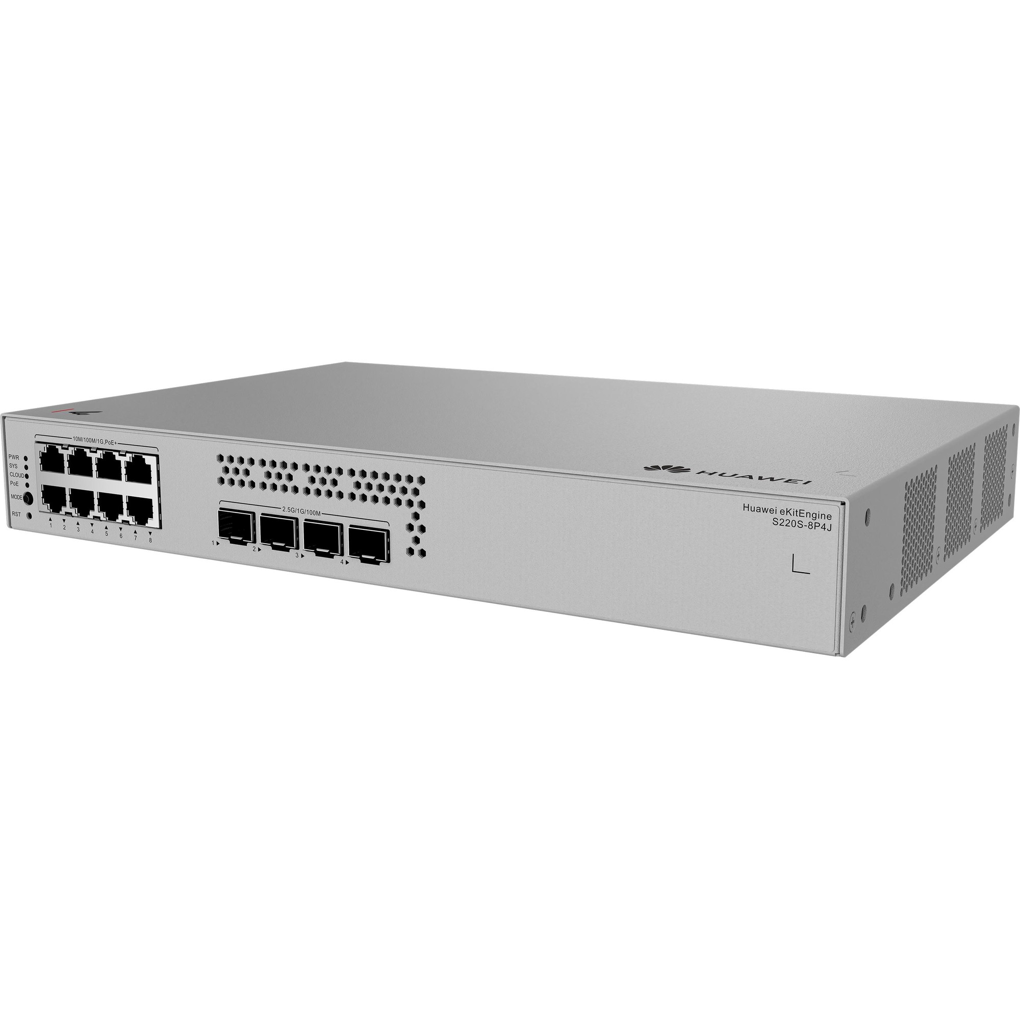 Huawei Comunicazione Dati S220S-8P4J S220S-8P4J S220S-8P4J S220S-8P4J 8x10 Porte/100/1000BASE-T 128 W PoE+ (8Porti), Switch Di Rete, Grigio