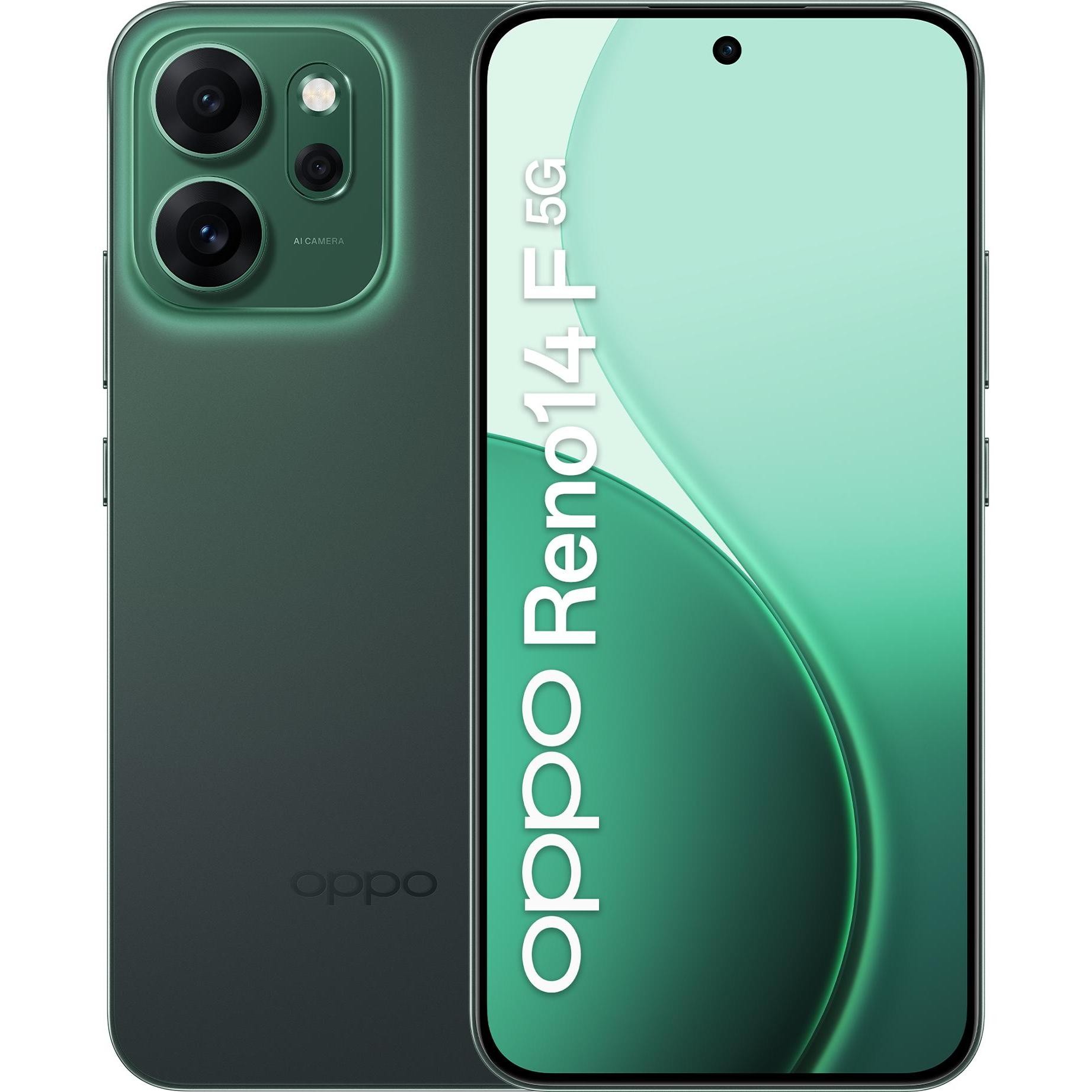 OPPO Reno14 F 5G (256GB, Verde Luminoso, 6.57