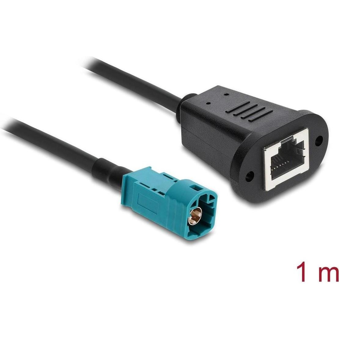 Delock, Cavo HiFi Auto, Kabel HSD Z Stecker Zu RJ45 Buchse 1 M