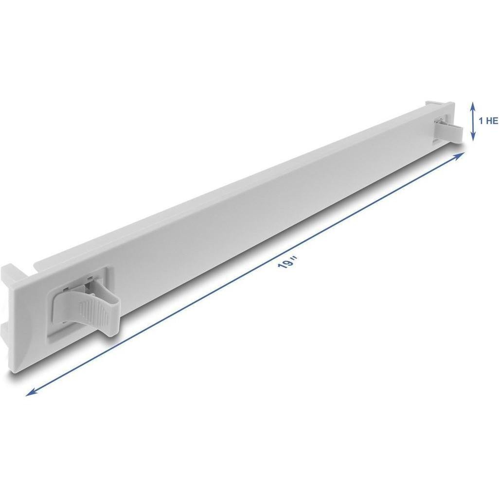 Delock 19 1 HE Blindpanel ABS Kunststoff Mit Einrastfunktion (Snap-in) Grau, Accessori per Armadio Rack, Grigio