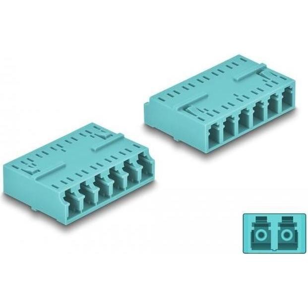 Delock Accoppiamento in Fibra Ottica HD Da Presa Esaplex LC a Presa Esaplex LC, Acqua (CAT6, 0.04m), Cavo Di Rete