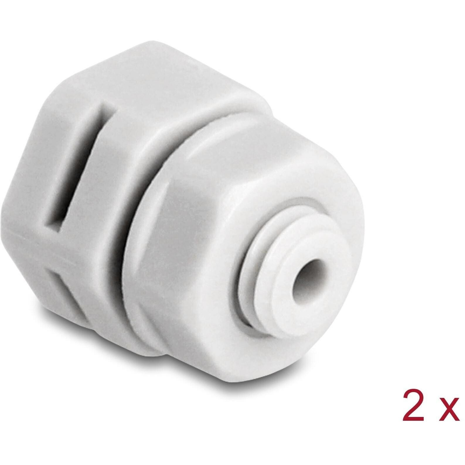 Delock, Collegamento per Cavi, Pressacavo M6, Grigio 2 Pezzi