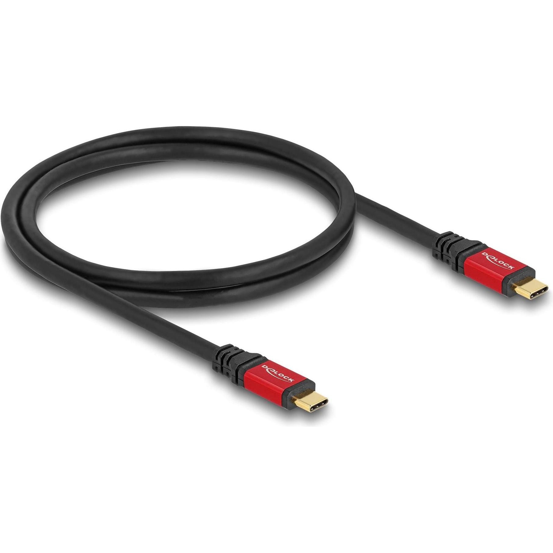 Delock Cavo USB 10 Gbps USB Tipo-C Maschio a Maschio PD 3. (1m, USB 3.2 Gen 2, 100W), Cavo USB