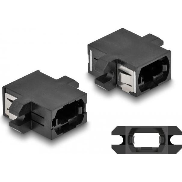 Delock Accoppiamento in Fibra Ottica Da Presa MPO a Presa MPO Nero (Accoppiamento Di Rete), Accessori Di Rete