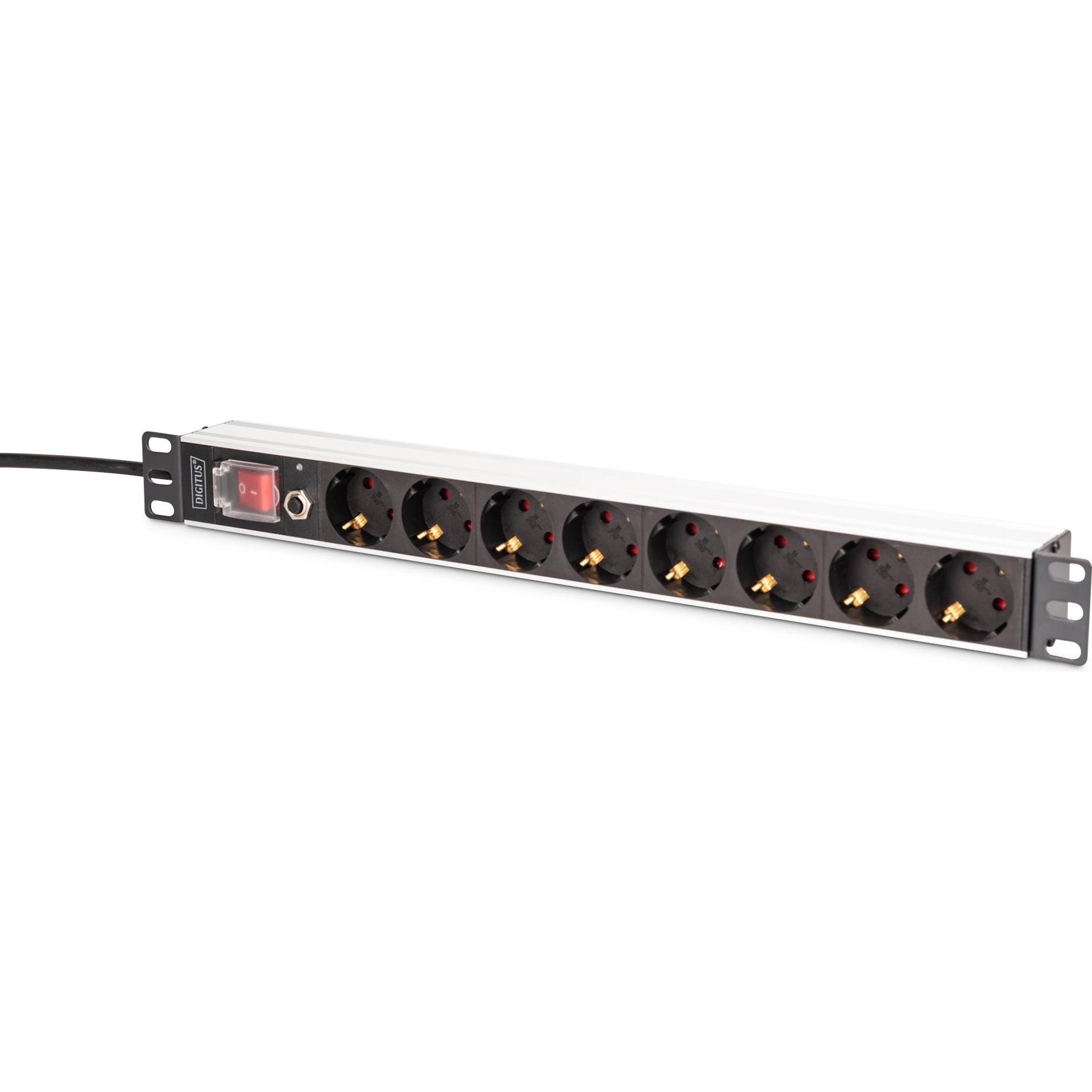 Digitus DN-95436 Power Distribution Unit (PDU) 8 AC Outlet(s) 1U Black