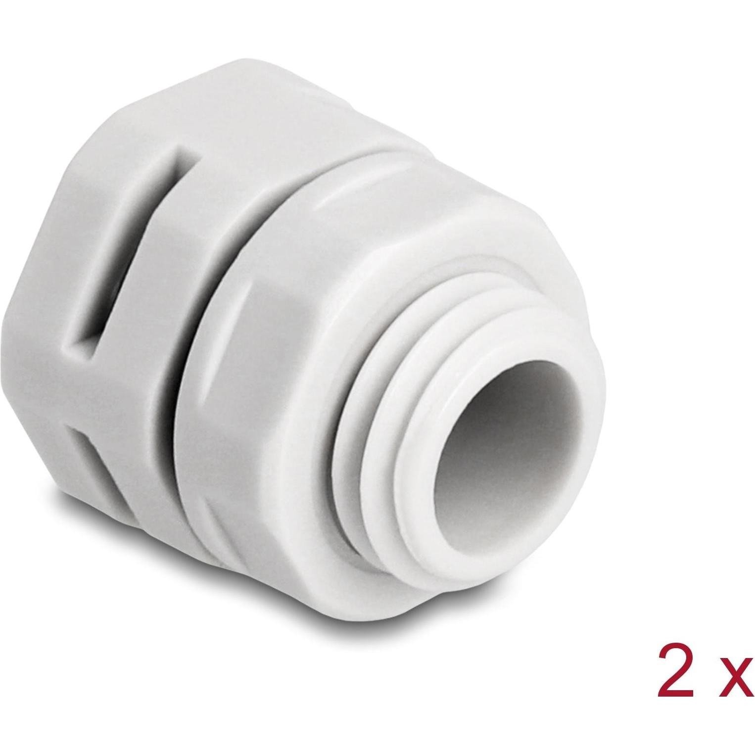 Delock, Collegamento per Cavi, Pressacavo M12, Grigio 2 Pezzi