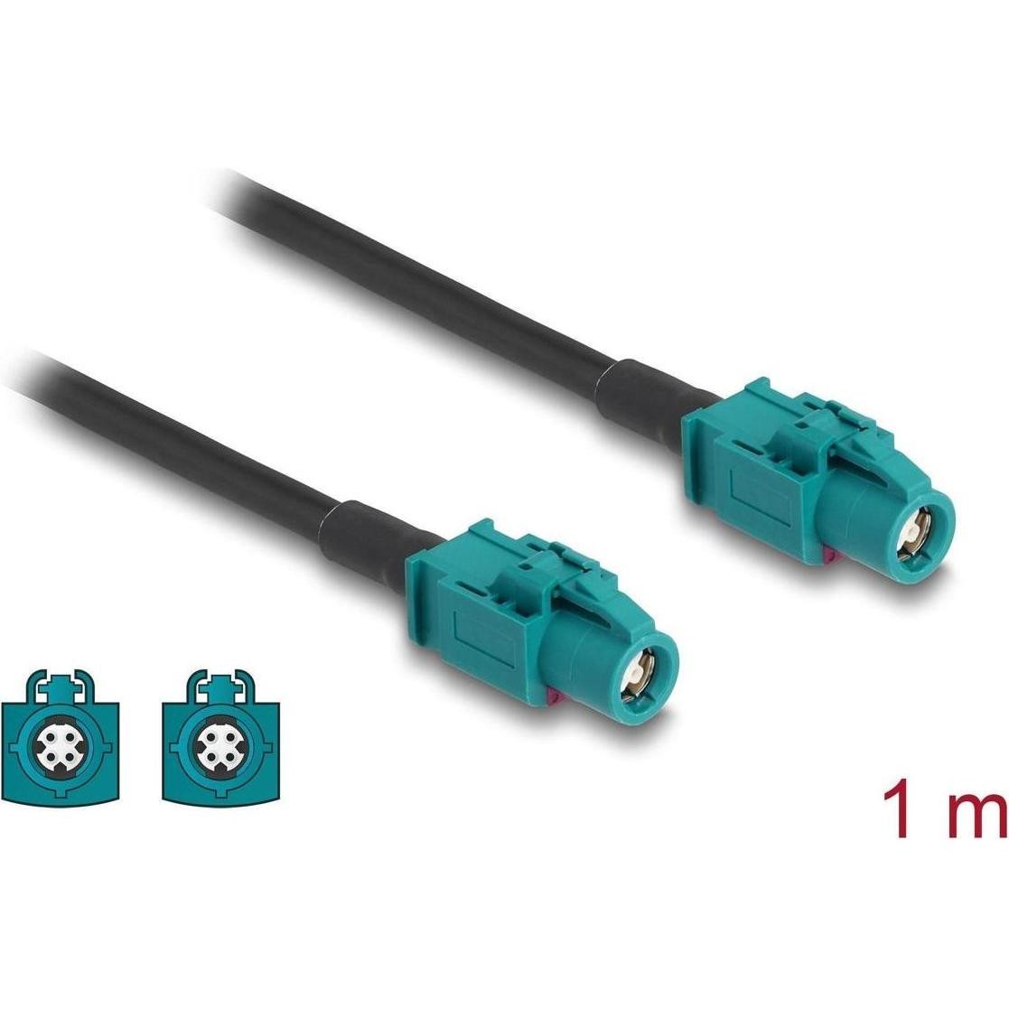 Delock, Cavo HiFi Auto, Kabel HSD Z Buchse Zu HSD Z Buchse 1 M