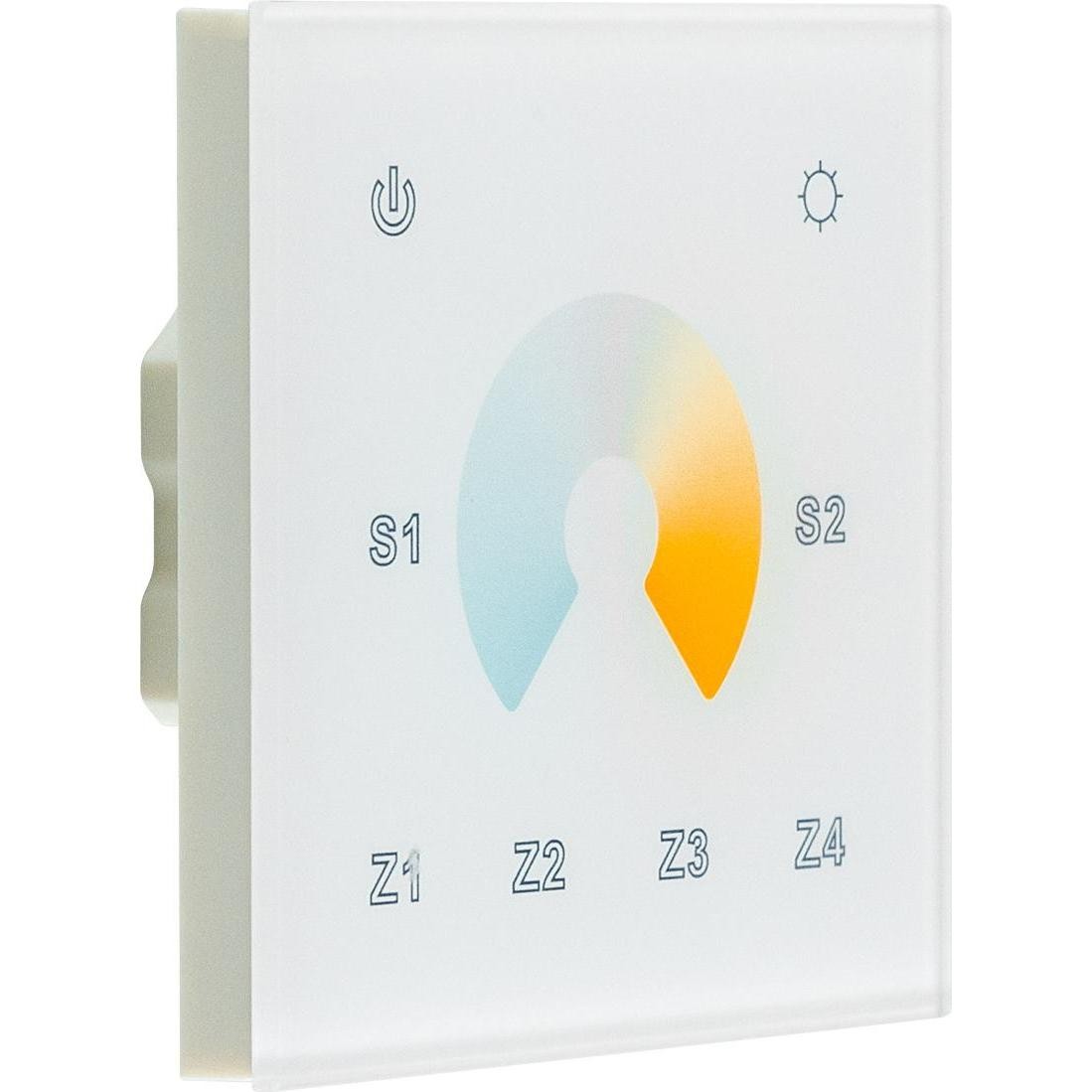 EVN Pannello a Parete Bianco Sintonizzabile a 4 Canali 868MHz, Controllo Illuminazione