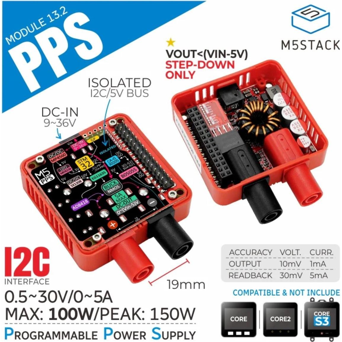 M5Stack Official Programmable Power Supply Module 13.2