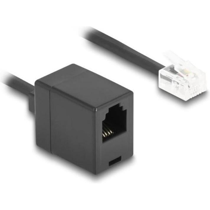 Delock Cavo Telefonico / Cavo a Spirale Da Spina RJ11 a Presa RJ11, Accessori per Telefoni