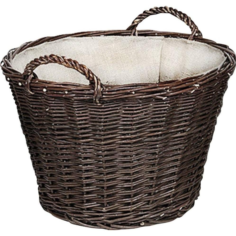Siena Garden, Accessori per Camini, Cestino in Vimini M, Ø 40x27 Cm (40 X 27 Cm)