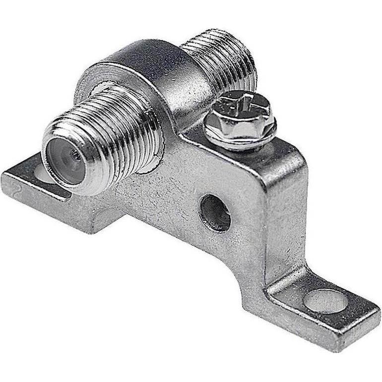 Axing Blocco Di Messa a Terra CFA 7-01 1x F - F, Accessori per Ricevitore TV, Argento
