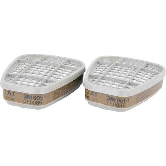 3M, Maschera Respiratoria, Gas/dampfiltre 6051-a1, Confezione Da 8 Pezzi