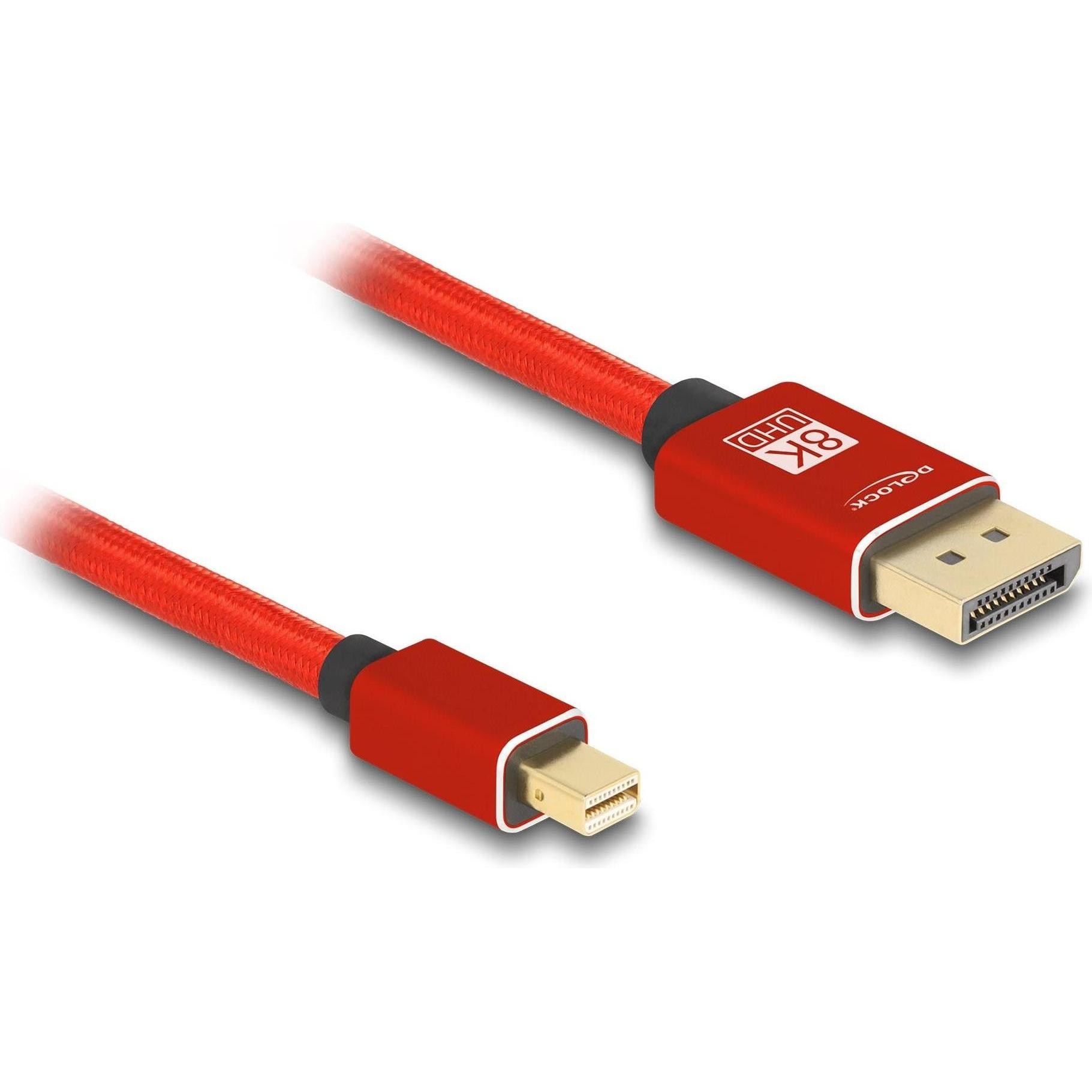 Delock Cavo Da Mini DisplayPort a DisplayPort 8K 60 Hz 3 M Ro (3m, DisplayPort, 1.4), Cavo Video