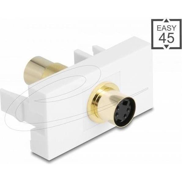 Delock Easy 45 Modul Mini-DIN 4 Pin Buchse Zu Buchse Vergold (Accoppiamento Di Rete), Accessori Di Rete