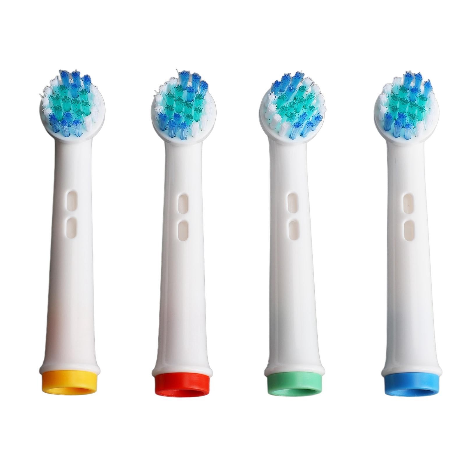 4 PièCES Têtes De Rechange Pour Brosse à Dents Électrique Élimination Supérieure De La Plaque Soies Arrondies Douces Efficaces