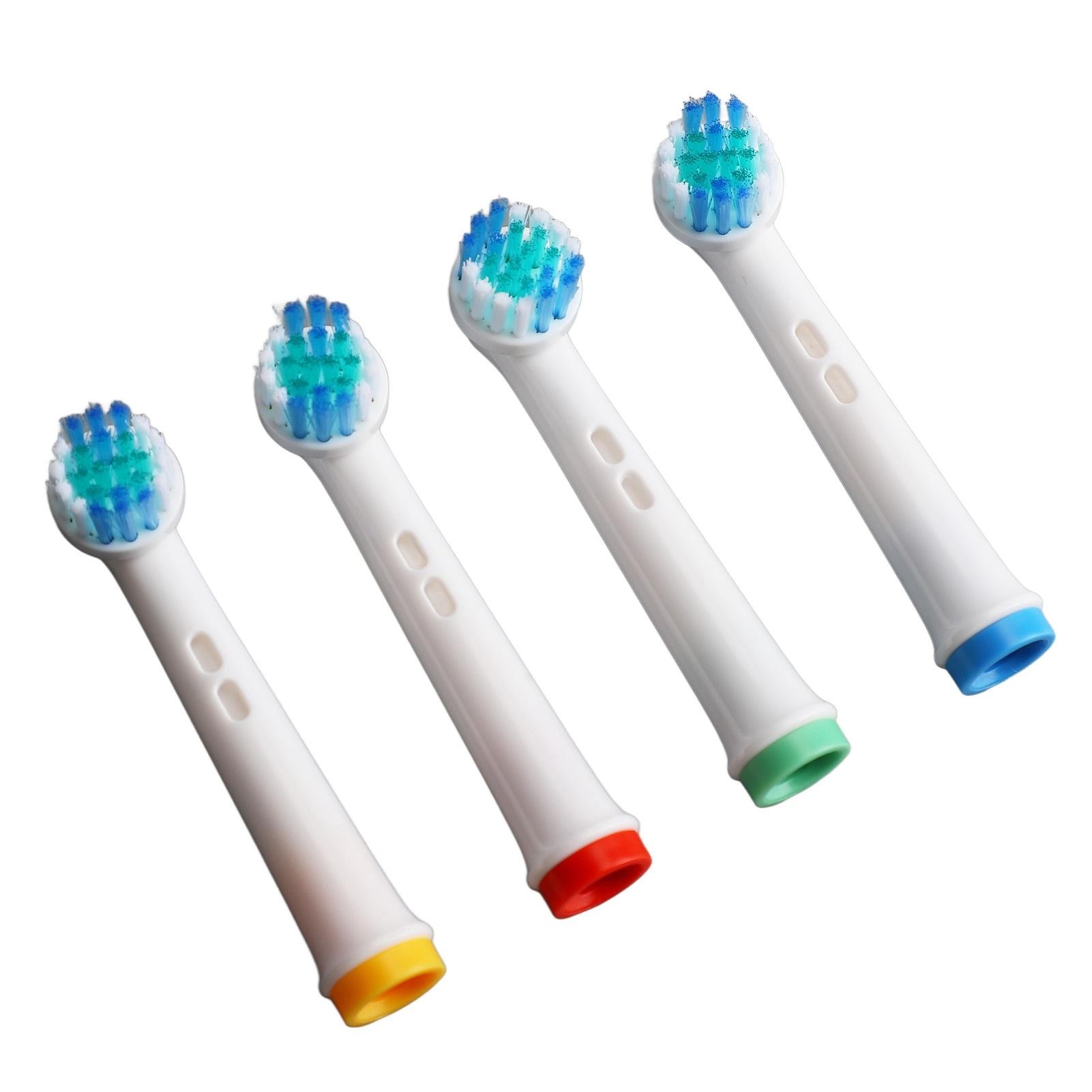 4 PièCES Têtes De Rechange Pour Brosse à Dents Électrique Élimination Supérieure De La Plaque Soies Arrondies Douces Efficaces thumbnail
