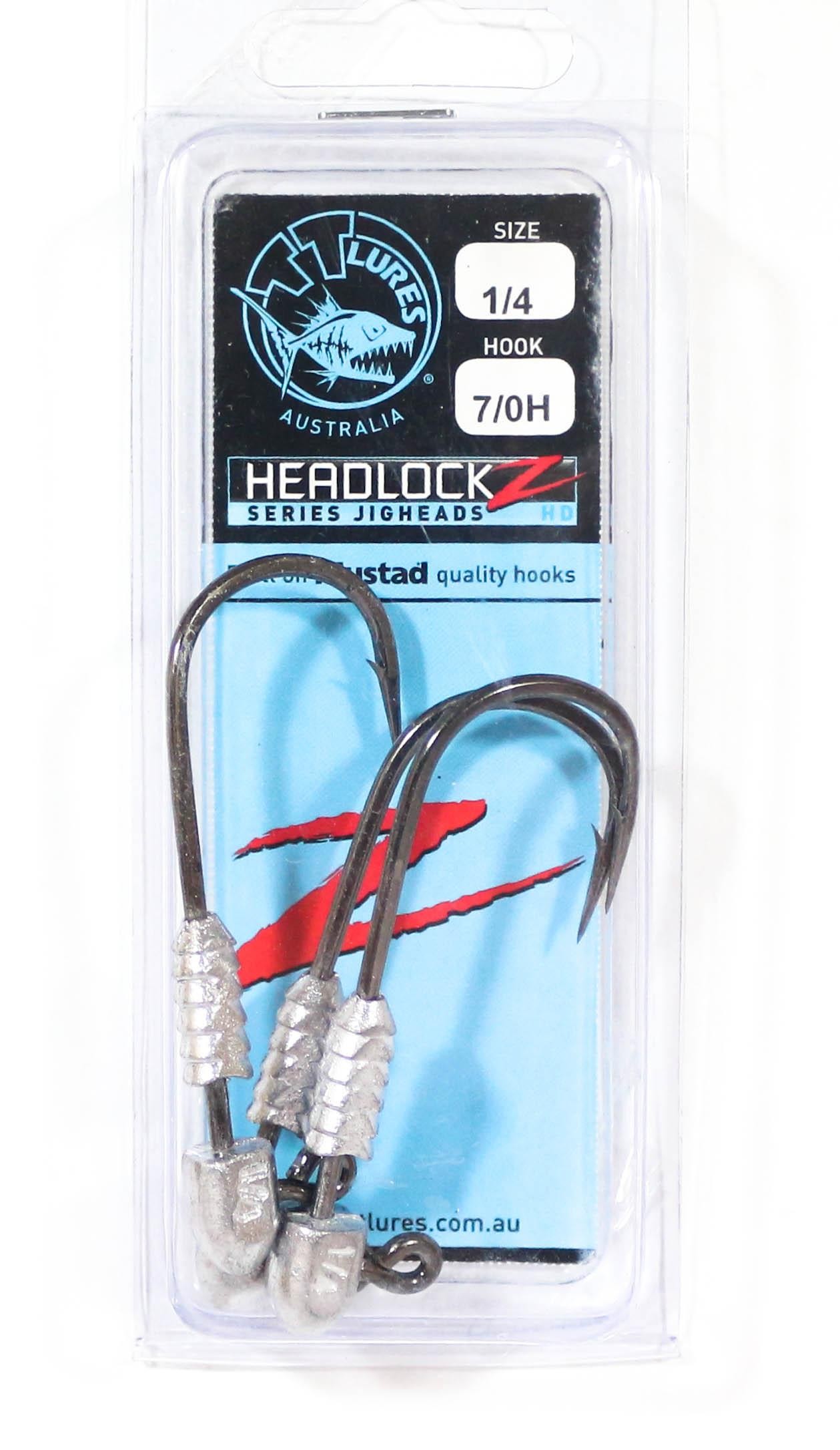 Tackle Tactics TT Headlockz HD Tête Plombée 1/4 Oz 7/0 3/paquet (3443)