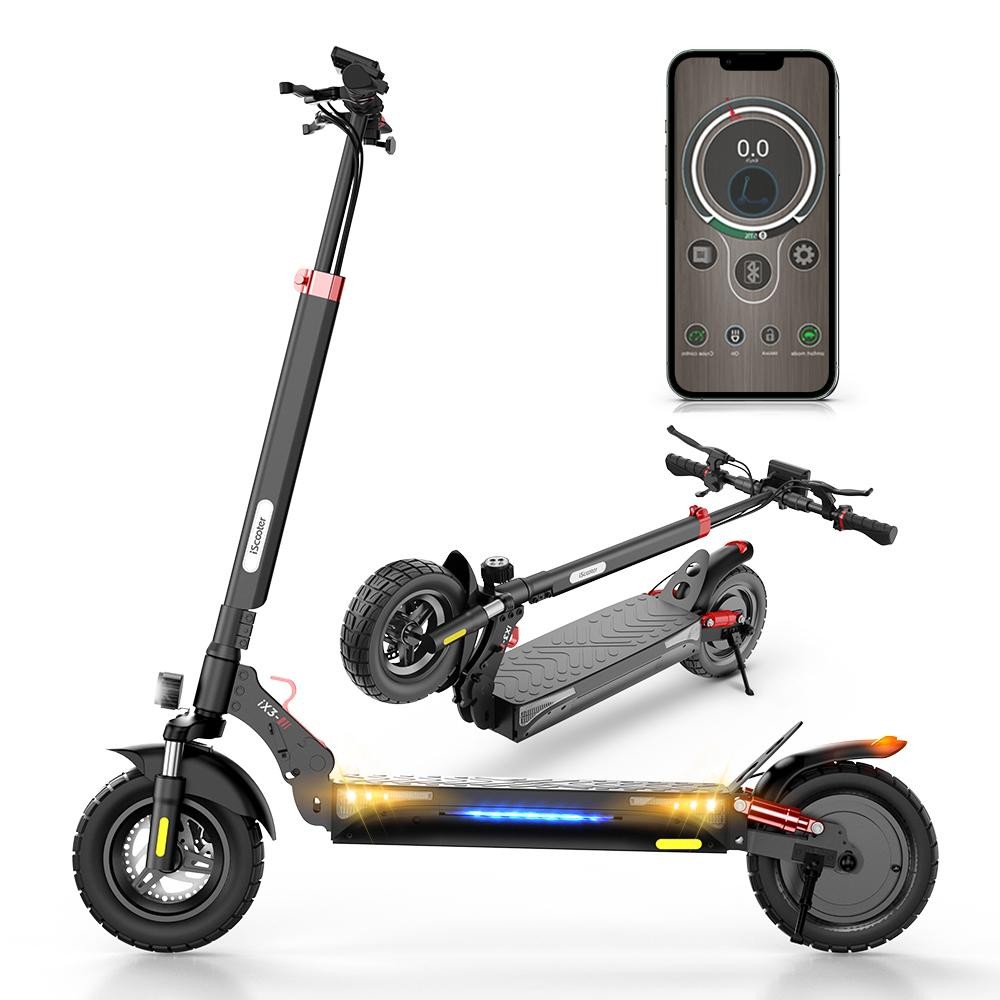 Iscooter IX3 10-Zoll-Offroad-Elektroroller – 800-W-Motor, 30–40 Km Reichweite, Doppelte Stoßdämpfung, Minirobot-App-kompatibel(KEINE ABE) 48V/10 thumbnail
