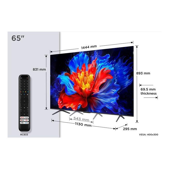 TV QLED Tcl 65P89K 164 Cm 4K UHD 2025 Gebürstetes Aluminium thumbnail