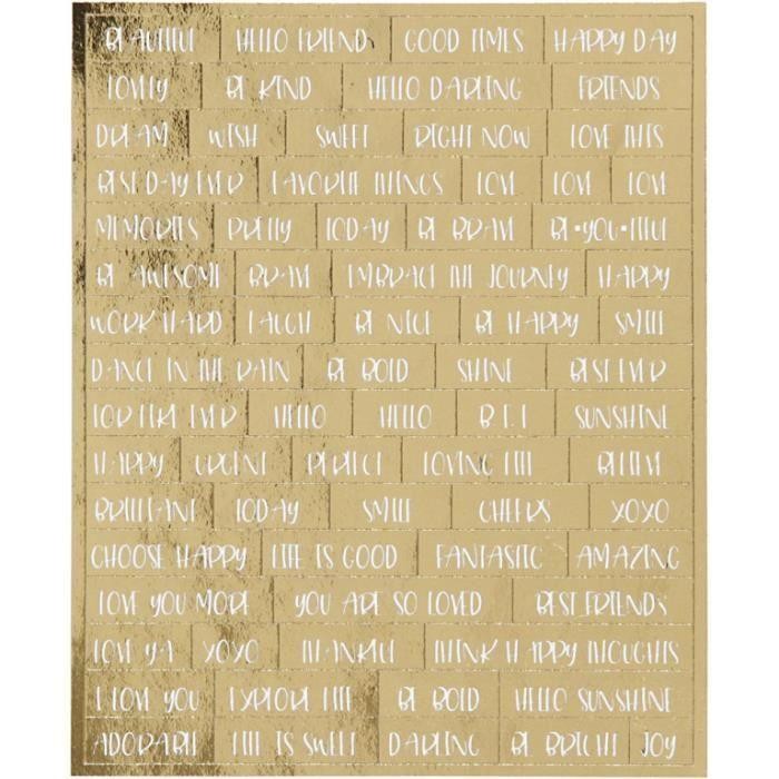 Creativ Self-Adhesive Stickers with Silver Foil Details on Matte Pape