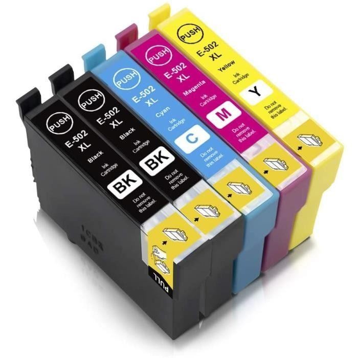 5x Encre Imprimante 502XL Kompatible Tintenkartuschen Für Epson 502 502 XL Mit Epson Expression Home XP-5100 XP5100 XP-5105