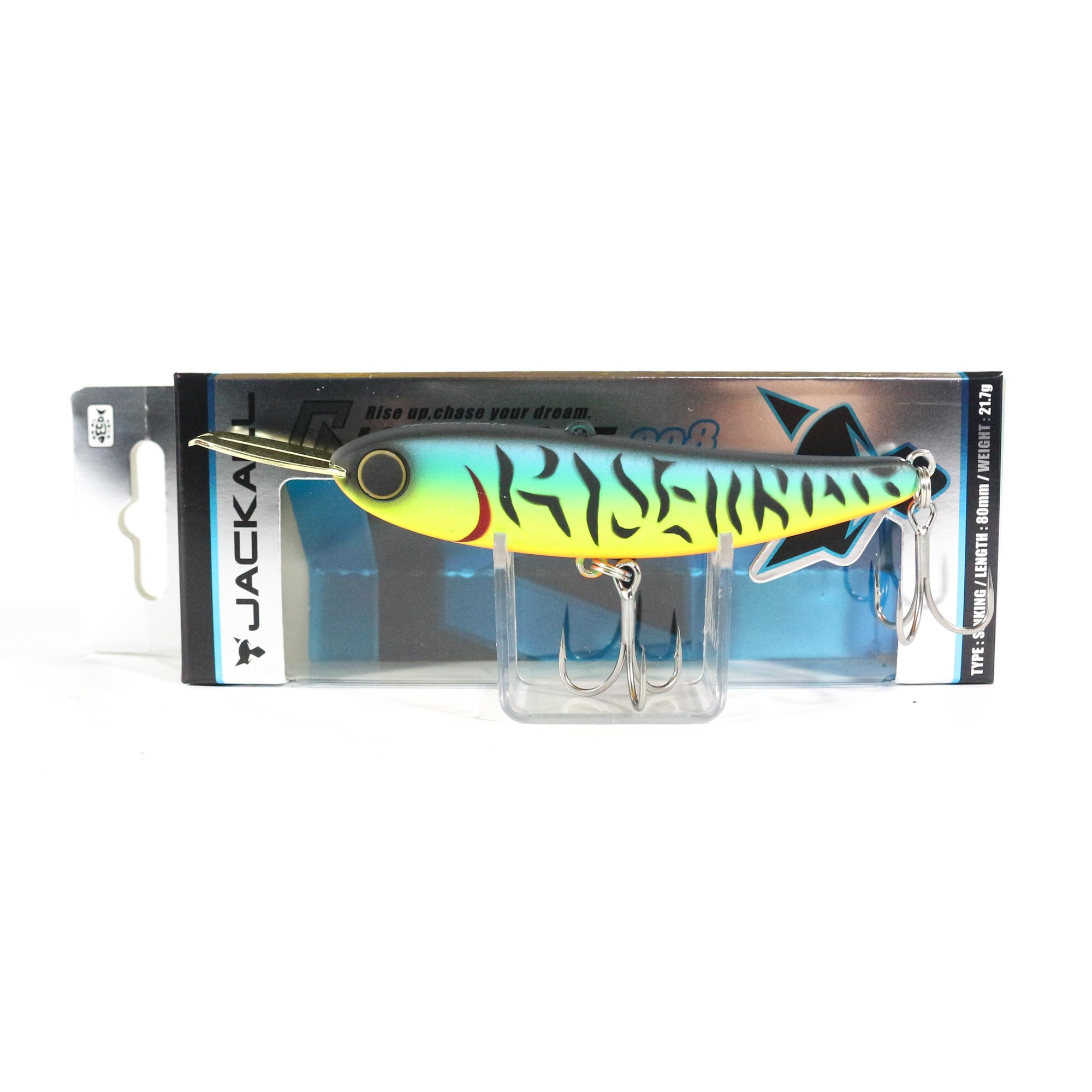 Jackall Riser Bait 008 80 Mm Topwater Sinking Lure Riser Mat Tiger (9318)