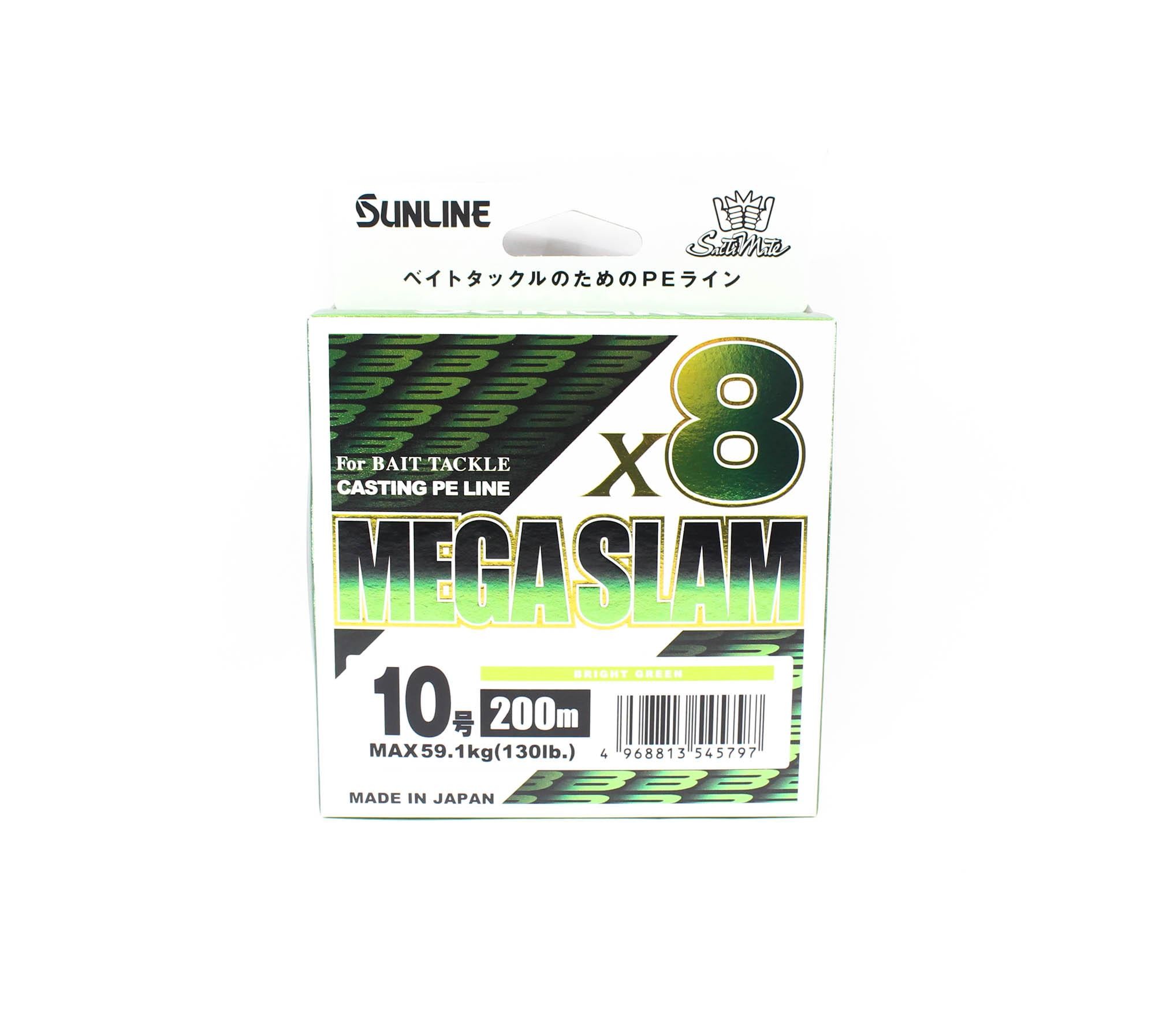 Sunline P.E Line X8 Mega Slam Casting 200m P.E 10 130lb Limettengrün (5797) Lime Grün