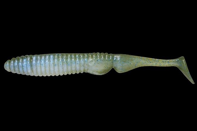 Jackall Soft Lure Ammonite Shad 5,5 Zoll Vibe Tail Melon Blue Clr Pearl (9335) thumbnail